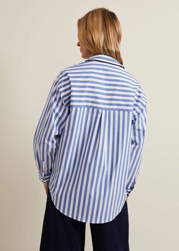 Phase Eight Stripe Shirts Blue Canada | KYJMWN-263